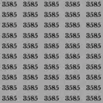 L'exercice de l'illusion optique : Repérez le nombre 8585 parmi 3585 en seulement 12 secondes et laissez vos yeux devenir des experts !