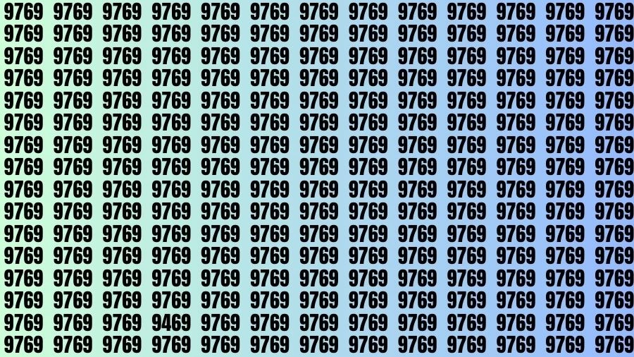 Défi de l'illusion optique - Trouvez le nombre 9469 parmi 9769 en 14 secondes
