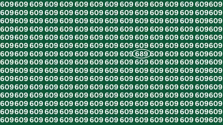Optical Illusion: If you have Hawk Eyes Find the number 689 in 13 Secs