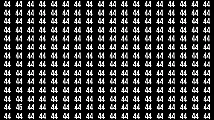 Observation Eye Test: If you have Extra Sharp Eyes Find the Number 45 in 10 Secs