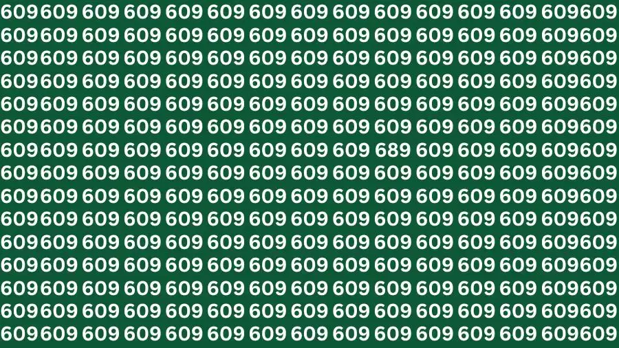 Optical Illusion: If you have Hawk Eyes Find the number 689 in 13 Secs