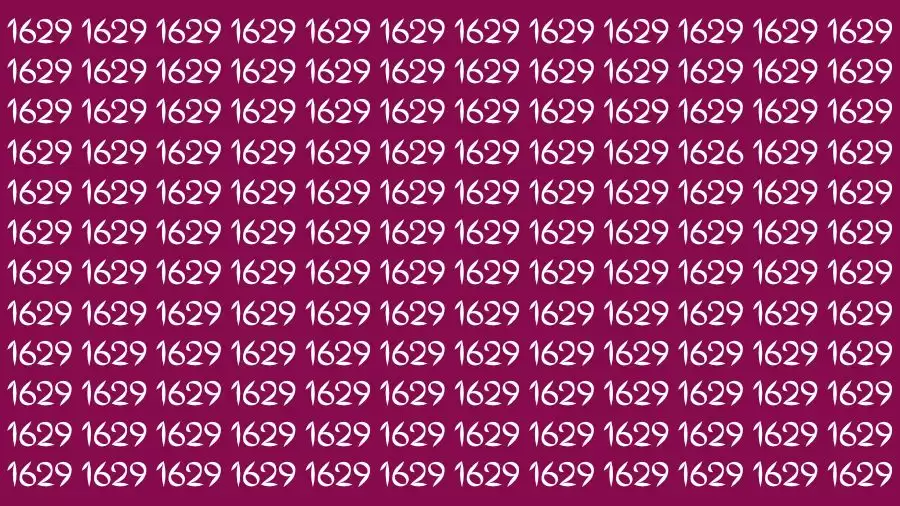 Optical Illusion Brain Challenge: If you have Extra Sharp Eyes Find the Number 1626 in 11 Secs
