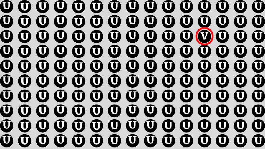 Testez vos yeux avec cette illusion d'optique, trouvez le V parmi les U en 5 secondes