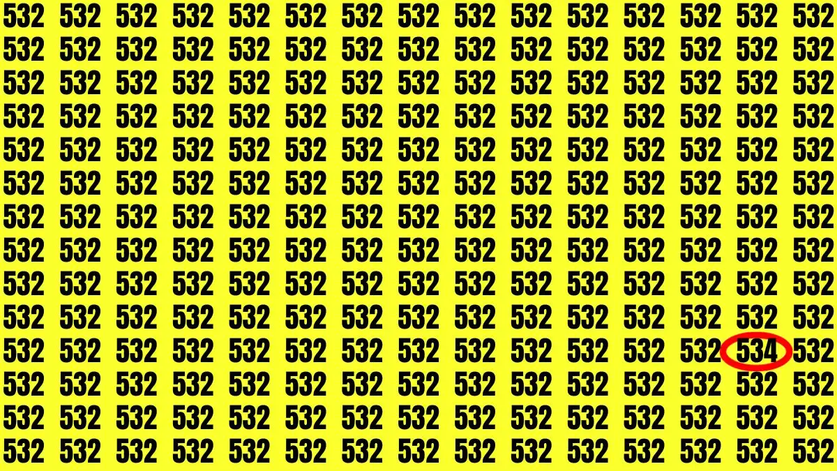 Optical Illusion Eye Test: Only Genius Can Find the Number 534 in 12 Secs