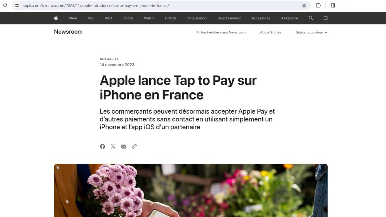 Tap to Pay sur iPhone
